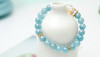 natural aquamarine bracelet swarovski element crystal