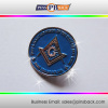 1 inch round shape metal die cast pins/custom soft enamel pins/blue badge/metal lapel pins