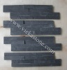 black slate culture stone wall panel