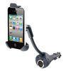 Dual USB Port / PC + ABS Car Gooseneck Charger Holder for iPhone , iPod , Samsung