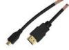 1.4V Black 2m Copper Micro HDMI Cables 3D For Smartphone , Xbox360