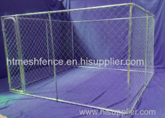 10ft Long Chain Link Mesh Dog Kennel with waterproof toproof cover