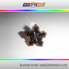 1 inch Five-pointed star shape Die casting lapel pin/silver plated/sandblasted backing