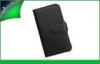 Black Wallet Style Leather Mobile Phone Cases , Sony Xperia Neo L MT25i Case