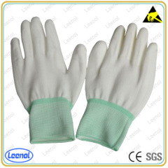 ESD PU nylon palm glove /esd glove for working