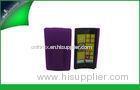 Hybrid Nokia Cell Phone Cases for Lumia 520 , Purple Clip Belt Holster