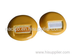 Ceramics road stud 4 inch yellow with reflector