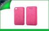Chic Hot Pink Folio Design Apple Iphone 4s Leather Cases , Waterproof Iphone 4 Case