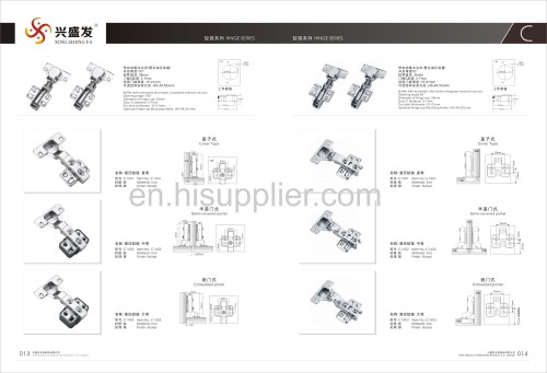 glass door clip on soft close hinge C1902