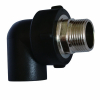 PE socket copper male elbow with hexagonal