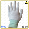 esd carbon gloves esd pu top fit gloves
