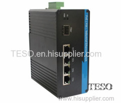 LC 4 Port POE Industrial Ethernet Switch IP40 With CE , High Performance