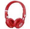 Beats by Dr Dre Beats Mixr Powerful Lightweight DJ On Ear Headband Headphones All red