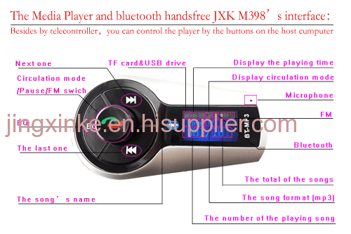 12V 24V car lorry truck use steering wheel controller FM transimitter bluetooth  kits TF cards u disk mp3 music players 