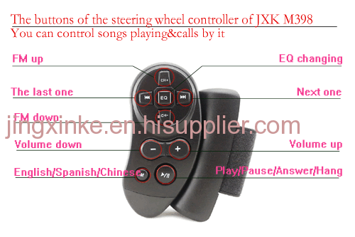 12V 24V car lorry truck use steering wheel controller FM transimitter bluetooth  kits TF cards u disk mp3 music players 