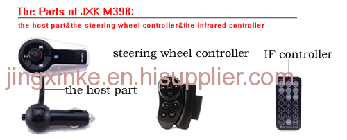 12V 24V car lorry truck use steering wheel controller FM transimitter bluetooth  kits TF cards u disk mp3 music players 