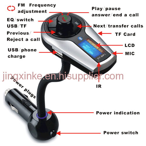 12V 24V car lorry truck use steering wheel controller FM transimitter bluetooth  kits TF cards u disk mp3 music players 