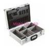 Custom Silver Aluminum Tool Cases , Tool Carrying Case With Plastic Handle