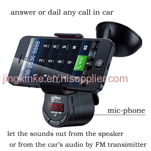 12 v 24 v car lorry truck use universal cell mobile phone hodler handsfree car kits charge phones in car FM transimitter