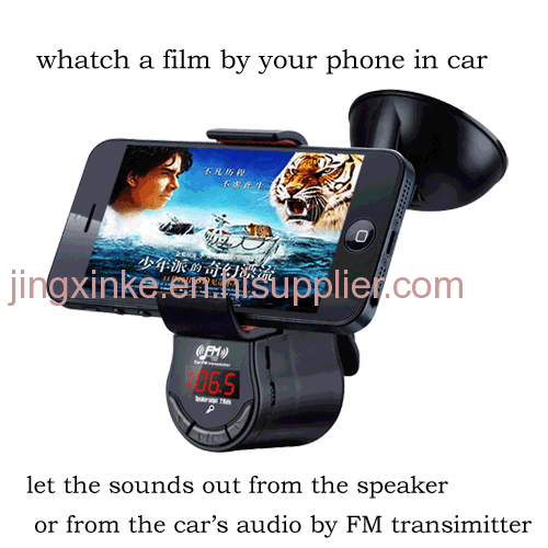 12 v 24 v car lorry truck use universal cell mobile phone hodler handsfree car kits charge phones in car FM transimitter