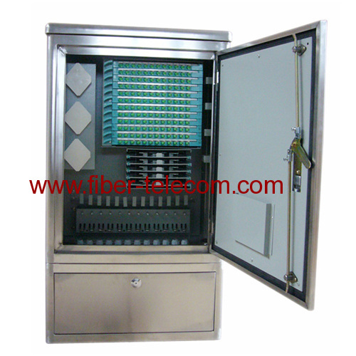 Fiber optic cross connection cabinet