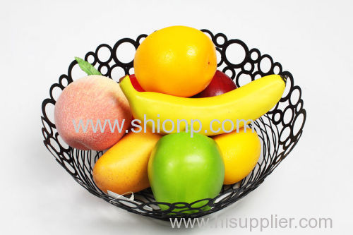 round metal mesh fruit basket