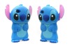 Blue color 3D Soft Silicone Stich Cartoon Cover Case for Apple iPhone 4 4S 5 5S