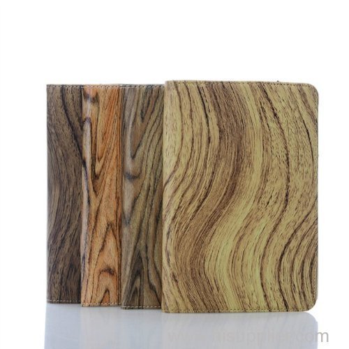 Vintage Design Wooden Grain Leather Book Cover Case for iPad Mini/iPad Air