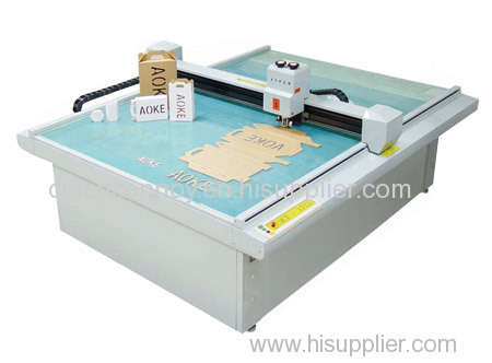 sample maker cutter plotter cardboard corrugated paper carton box machine flatbed operation method