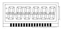 fuel dispensers,42.0*18.5mm small size 6 digitals TN LCD