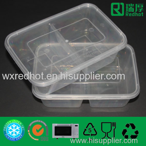 PP Divided Food Container Can Be Taken Away 650ml