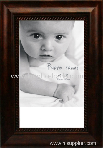 Brown Border PS Picture Frame For 4