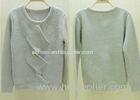 Fashion Crew Neck Chunky Womens Cable Knit Sweaters in Twisted Rib Knitting