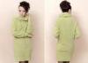 Light Green Cashmere Womens Long Sweaters Pullover with Turtleneck for Young Ladies