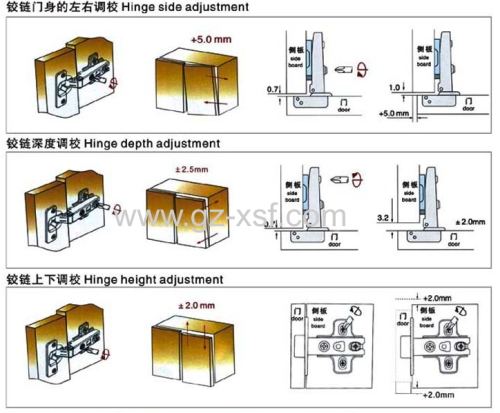 hydraulic hinge clip on soft closing cabinet hinge