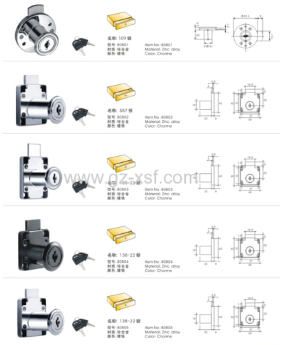 19*22mm drawer lock zinc alloy good quality cabinet drawer lock