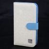 New Silicone Fashion Leather Wallet Case For Samsung Galaxy S4 I9500 White Blue