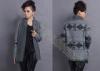 Jacquard Womens Argyle Sweaters in Gray