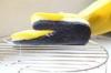 Black Cleaning Latex Gloves and sponge household scouring pad