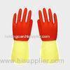 Kitchen Women Color Latex Gloves to protect hands With Spray flocklined