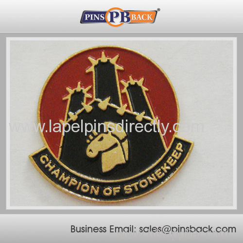 Soft enamel lapel pin badge