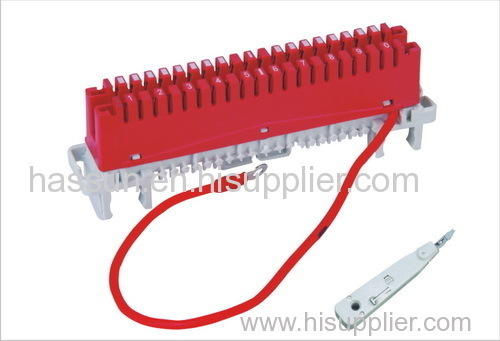 Profile Earth Module used for connection of exchange lines and jumper wires