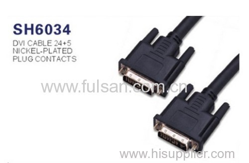 DVI 24+5 Male to Male cable gold plated