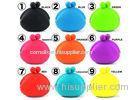 Waterproof Rubber Silicone Coin Purse , Mini Cute Pochi Coin Bag Promotional