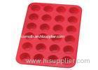 Muffin / Cake Silicone Baking Molds , 24 Cup Silicone Molds For Baking