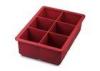 Large Silicone Ice Trays For Baby Food , Dark Red Square Shape