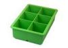 Green Silicone Ice Cube Tray Molds , Custom Embossed / Debossed Logo