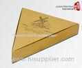 Triangle Shaped Cardboard Pizza Boxes Flexo Printing Pizza Packaging