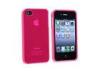 Flexible TPU Apple iPhone 4 4s 4g Case , Rose Color Clear Frost Smart Phone Case Cover