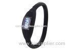 Black Ion Silicone Wristband Watch , Customized Silicone Sport Watch 17 / 18cm